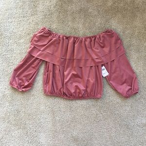 NWT Off the shoulder ruffle top